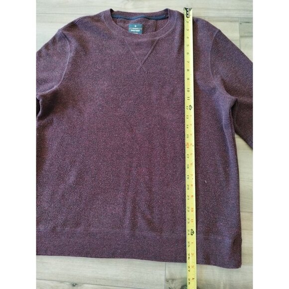 Member's Mark Wine Red Heather Long Sleeve Crewneck Sweatshirt Size M - Picture 7 of 10